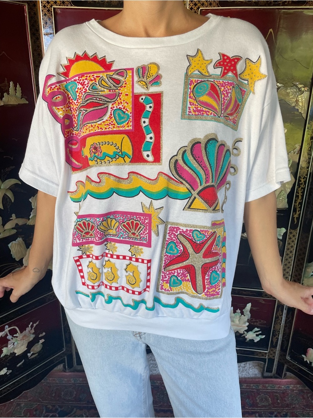 90s mermaidcore glitter tshirt